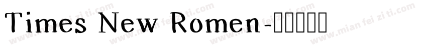 Times New Romen字体转换